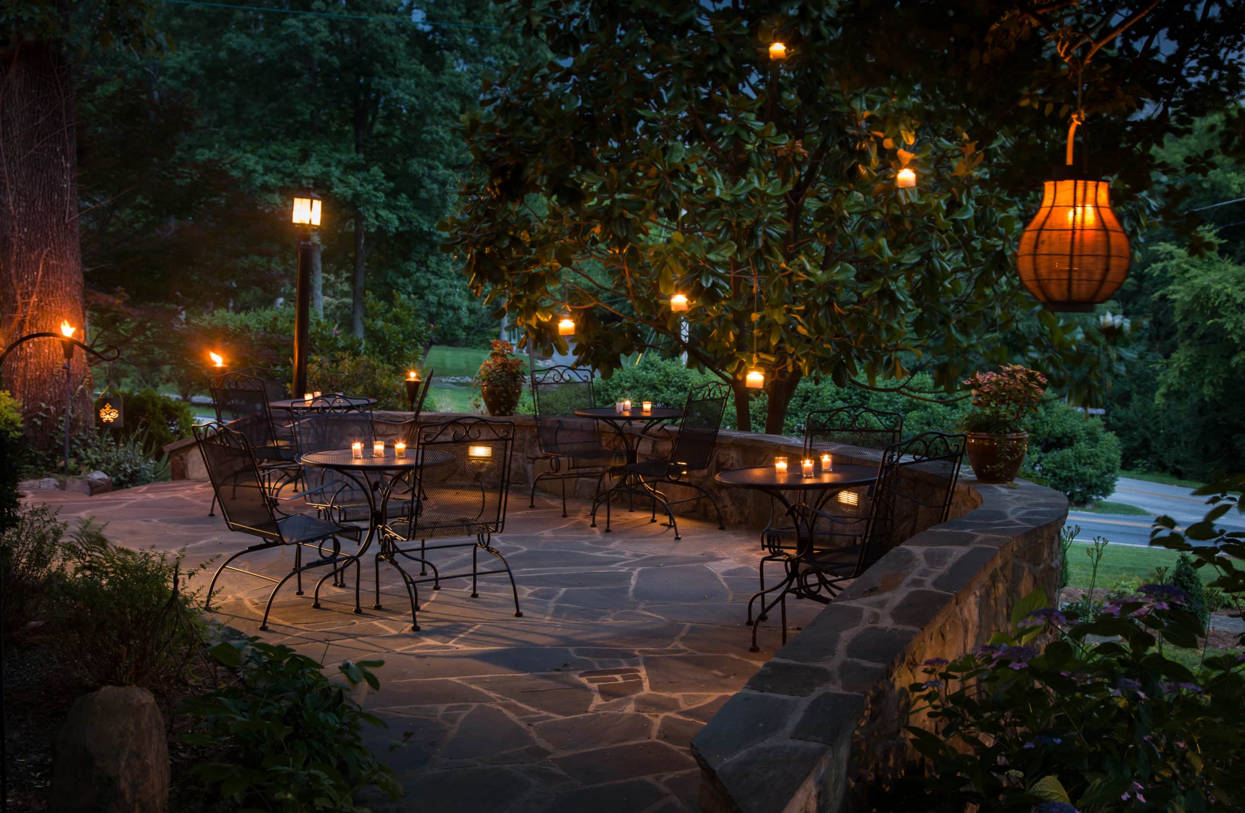 Gardens at night